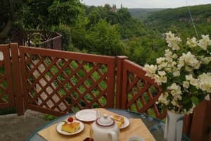 Гостиный двор Родинний Маєток Family Estate. Коттедж двухместный у каньона (К1), терраса, сауна, бассейн. 18