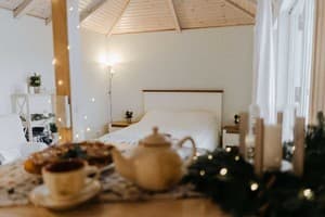 Гостиный двор Родинний Маєток Family Estate. Коттедж двухместный у каньона (К1), терраса, сауна, бассейн. 1